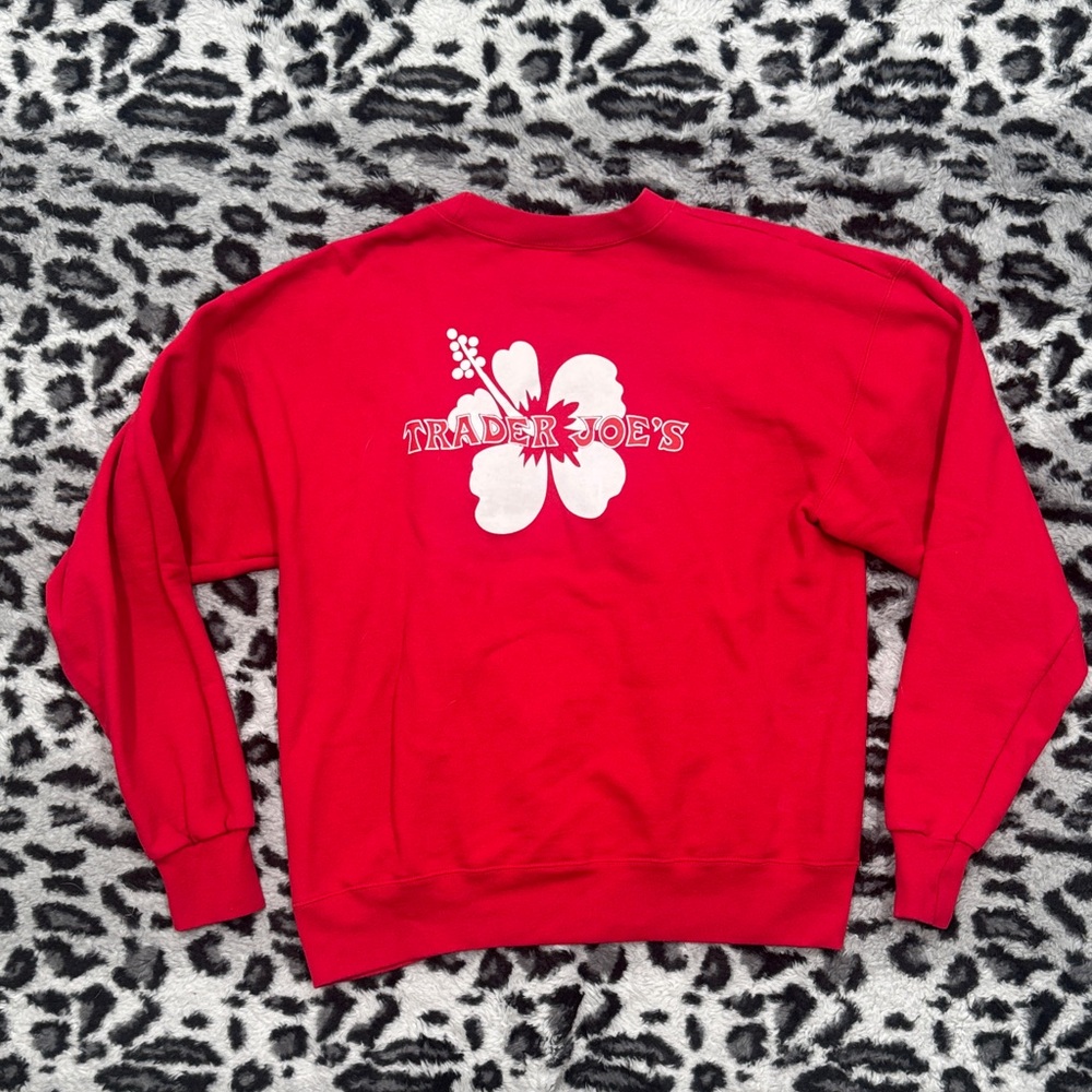 Trader Joe's Red Crewneck Sweater - Picture 3 of 3